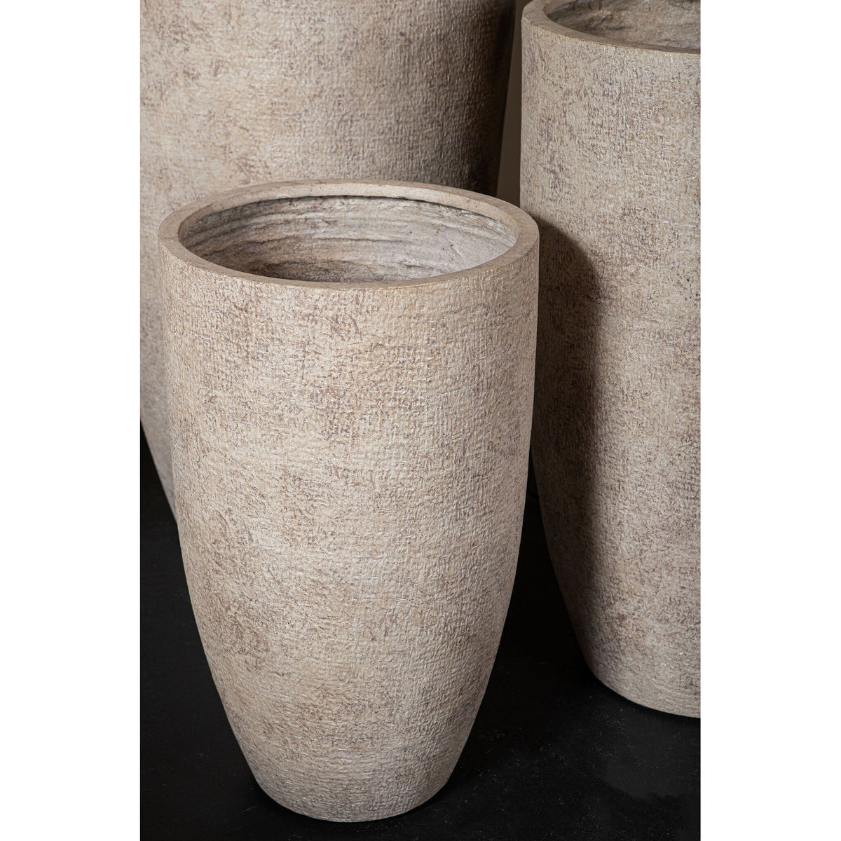 Topf – Antik Design, Raue Oberfläche, GRC Material, Beige , Hoch – Salah | PTMD
