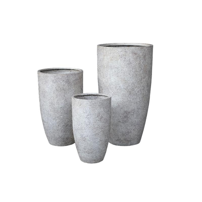 Topf – Antik Design, Raue Oberfläche, GRC Material, Beige , Hoch – Salah | PTMD