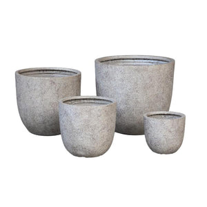 Pot – beige surface, antique look, rough texture, round shape, handcrafted – Salah | PTMD
