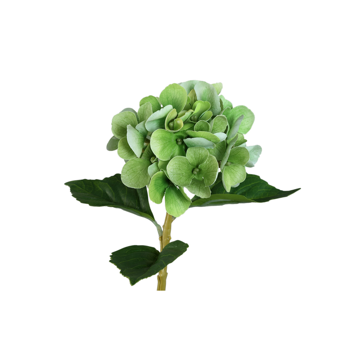 Hydrangea Flower – Dark Green Polyester Fabric Hydrangea Branch | PTMD