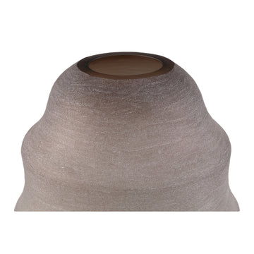 Vase – Beige Farbton, Glas Material, Geschichtetes Design, Hohe Form – Elladie | PTMD