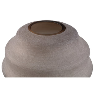 Vase – Beige Hue, Glass Material, Layered Design, Low Shape – Elladie | PTMD