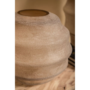 Vase – Beige Hue, Glass Material, Layered Design, Low Shape – Elladie | PTMD