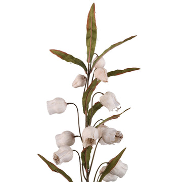 Gartenblume – Cremefarbene Sandersonia Blume Spray, Metall, Kunststoff, Leinwand | PTMD