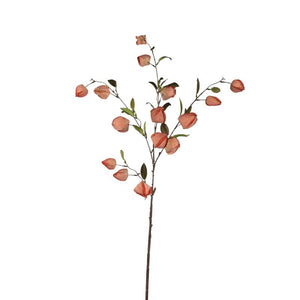 Garden flower - Orange Chinese lantern spray, metal, plastic, canvas | PTMD