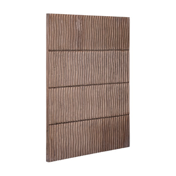 Wandpaneel – Wellenmuster Design, Rechteckige Form, MDF Material, Bronze, S – Seline | PTMD