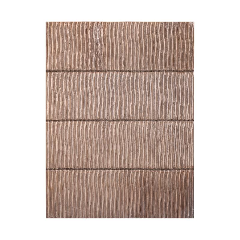 Wall Panel – Wave Stripe Layer Design, MDF Construction, Bronze Tone, Textured Surface, S – Seline | PTMD