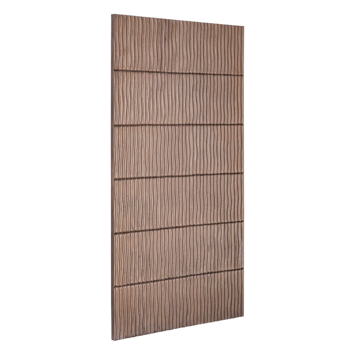 Wall Panel – Wave Stripe Layer Design, MDF Construction, Bronze Tone, Textured Surface, L – Seline | PTMD