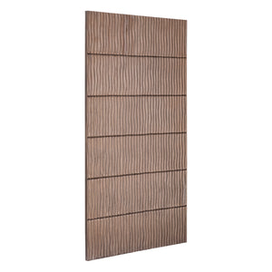 Wall Panel – Wave Stripe Layer Design, MDF Construction, Bronze Tone, Textured Surface, L – Seline | PTMD