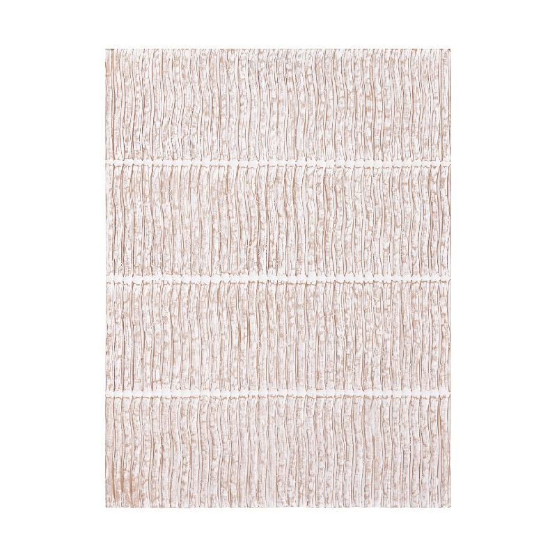 Wandpaneel – Wellenmuster Design, Rechteckige Form, MDF Material, Weiß, S – Seline | PTMD