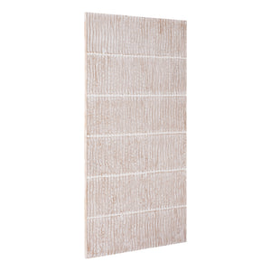 Wall Panel – Wave Stripe Layer Design, MDF Construction, White Color, Textured Surface, L – Seline | PTMD