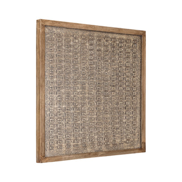 Wandpaneel – Gerahmtes Design mit Glas, MDF Konstruktion, Bronze Farbton, Dekorative Struktur, S – Sierre | PTMD