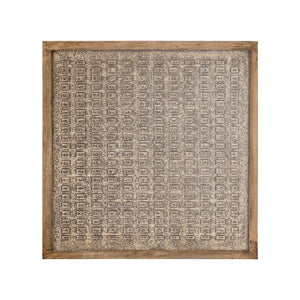 Wandpaneel – Gerahmtes Design mit Glas, MDF Konstruktion, Bronze Farbton, Dekorative Struktur, S – Sierre | PTMD