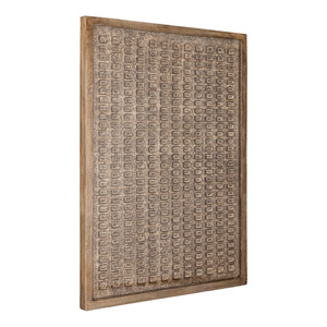 Wandpaneel – Gerahmtes Design mit Glas, MDF Konstruktion, Bronze Farbton, Dekorative Struktur, L – Sierre | PTMD