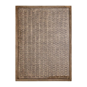 Wandpaneel – Gerahmtes Design mit Glas, MDF Konstruktion, Bronze Farbton, Dekorative Struktur, L – Sierre | PTMD