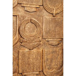 Wandpaneel – Antike Symbolik Design, MDF Konstruktion, Beiger Farbton, Antiker Stil, L – Saku | PTMD