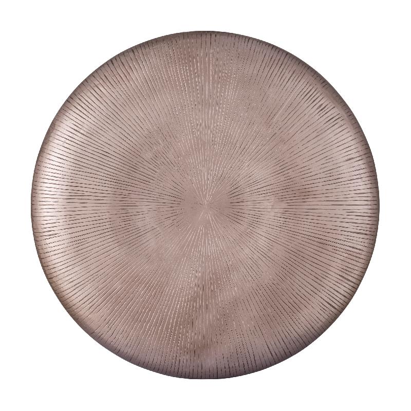Wandpaneel – Dickes Rundstreifen Design, MDF Konstruktion, Bronze Farbton, Strukturierte Oberfläche, L – Toran | PTMD