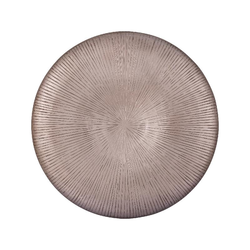Wandpaneel – Dickes Rundstreifen Design, MDF Konstruktion, Bronze Farbton, Strukturierte Oberfläche, M – Toran | PTMD