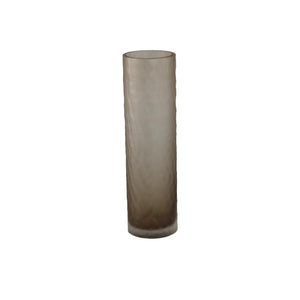 Vase – Hellbraunes Glas, Geschliffene Oberfläche, Gerade Form, S – Paulene | PTMD