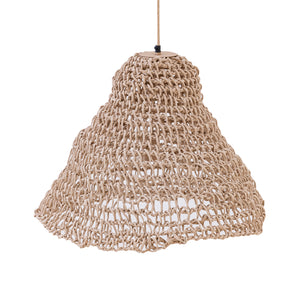 Hängelampe – Seildesign, Offene Rundform, Papiermaterial, Natur – Dayo | PTMD