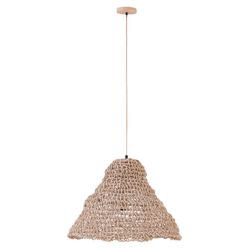 Hängelampe – Seildesign, Offene Rundform, Papiermaterial, Natur – Dayo | PTMD