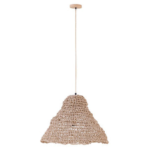 Hängelampe – Seildesign, Offene Rundform, Papiermaterial, Natur – Dayo | PTMD