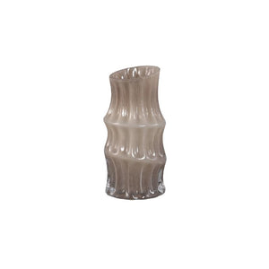Vase – Kantige Form, Massivglas Material, Creme, S – Anvi | PTMD