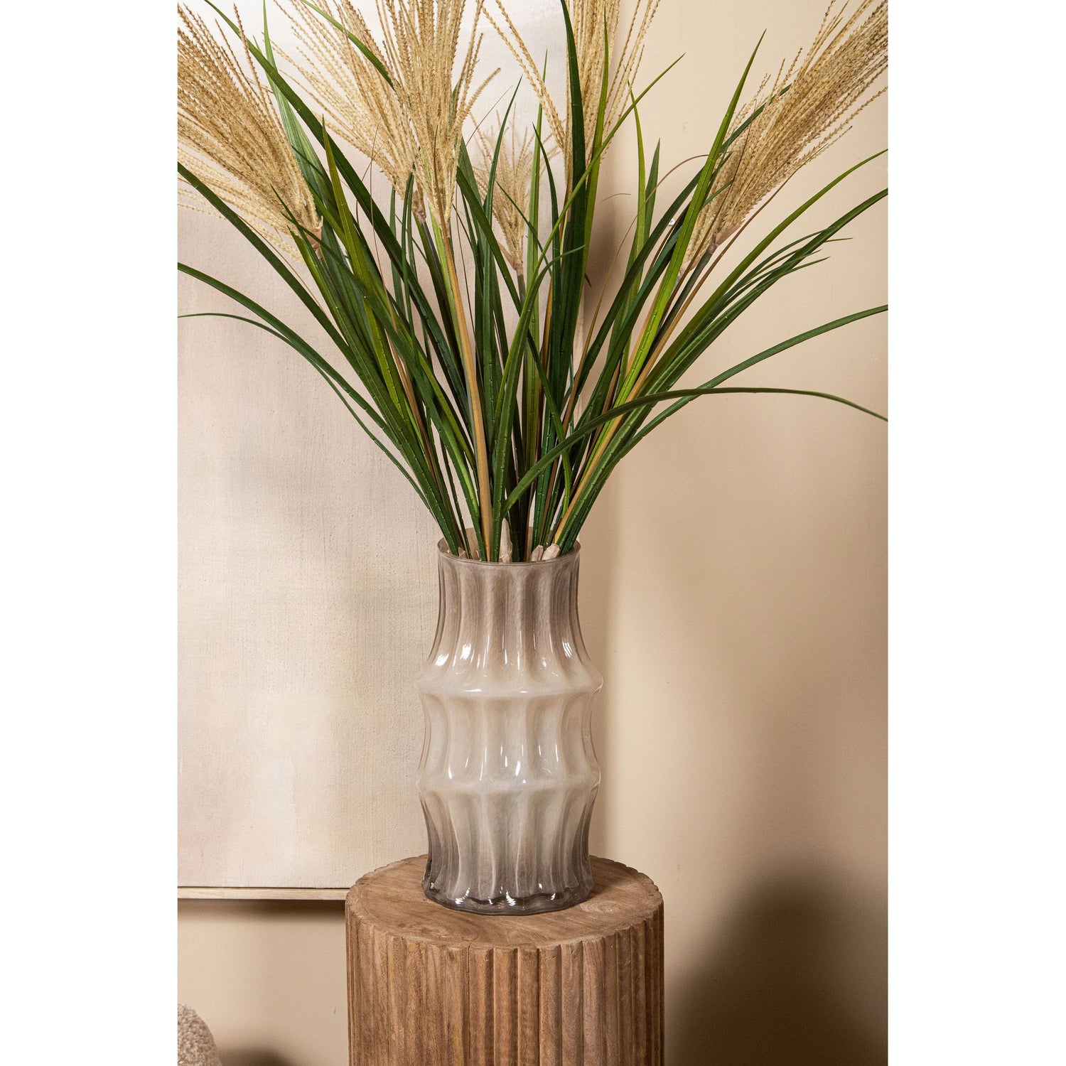 Gras Plant – Natural Hanging Plastic Pampas Grass Spray, S | PTMD