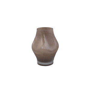 Vase – Cream-colored Glass, Wavy Design, Spiral Center, S – Caruso | PTMD