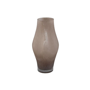 Vase – Cream-colored Glass, Wavy Design, Spiral Center, L – Caruso | PTMD
