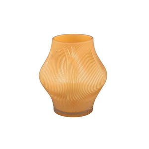 Vase - Yellow Solid Glass, Wavy Structure, Twisted Center, M - Caruso | PTMD