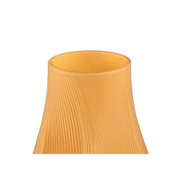 Vase – Yellow Solid Glass, Wavy Structure, Twisted Center, L – Caruso | PTMD