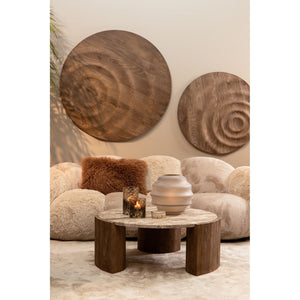 Kissen – Kunstfell, Weiche Haptik, Rechteckige Form, Dunkelbraun, M – Rexx | PTMD