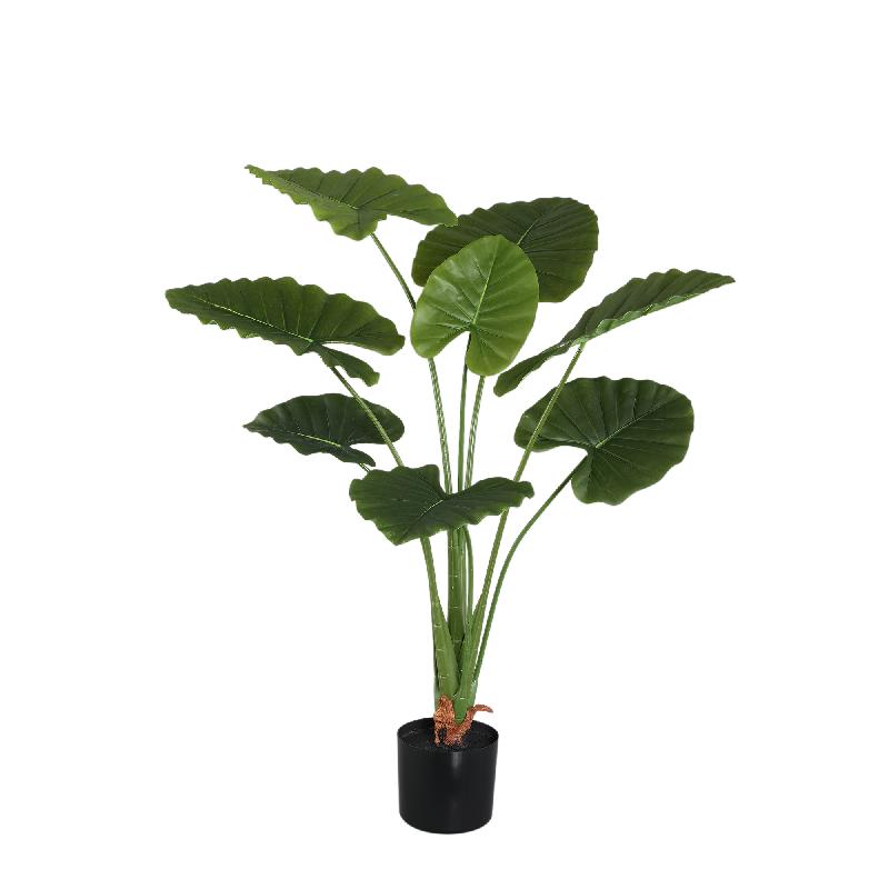 Leafy plant with green Dishgyi plant, potted and made of plastic, M | PTMD