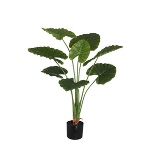 Leafy plant with green Dishgyi plant, potted and made of plastic, M | PTMD