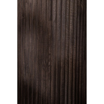Column Mango Wood, Wood Body, Ribbed, Dark Brown – Jerra | PTMD