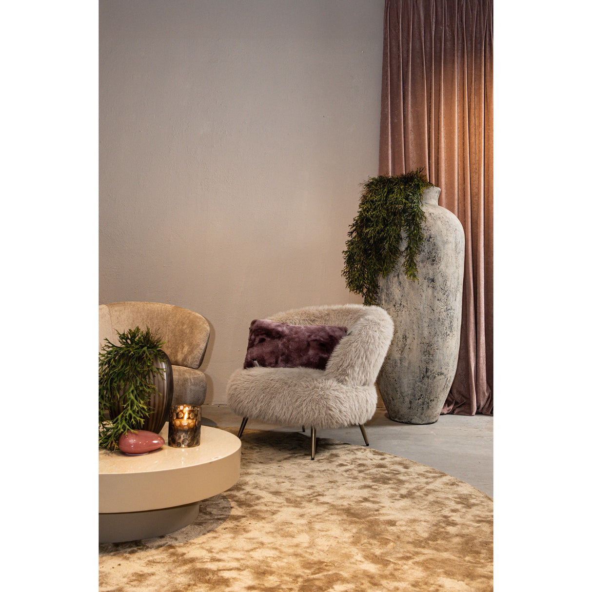 Pot – beige surface, tall shape, jug-look – Gisel | PTMD