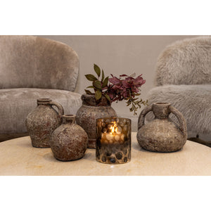 Flower pot – Brown Color, Decorative Design, Terracotta Ceramic – Shironda | PTMD