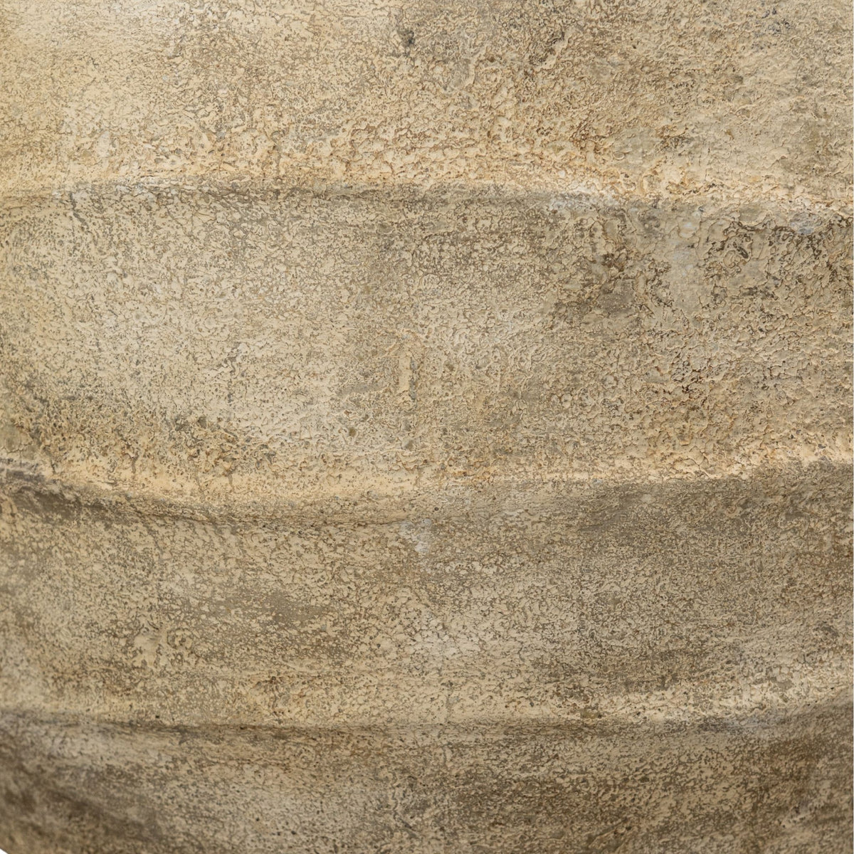 Pot - beige surface, wave pattern, round shape - Ravi | PTMD
