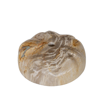 Dekotablett – Versteinertes Holz, Halbkugel Design, Naturbelassene Oberfläche, S – Bethe | PTMD