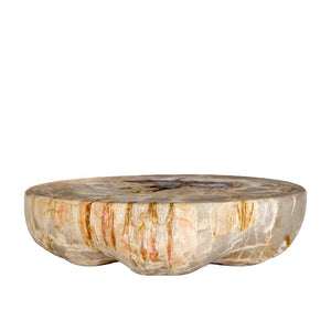 Decorative Tray – Petrified Wood, Hemisphere Design, Natural Surface, L – Bethe | PTMD