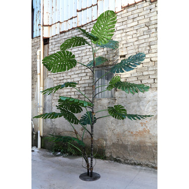 Baumgrün mit Monstera-Blattpflanze, hoch und aus Polyester, L | PTMD