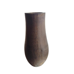 Blumentopf aus Palmenholz, rundes Design, Natur-Finish, M – Jamez | PTMD
