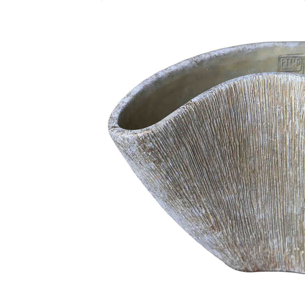 Vase – Creme Farbe, Organisches Design, Zement Material, M – Destri | PTMD