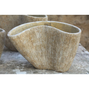 Vase – Creme Farbe, Organisches Design, Zement Material, S – Destri | PTMD