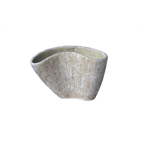 Vase – Creme Farbe, Organisches Design, Zement Material, M – Destri | PTMD