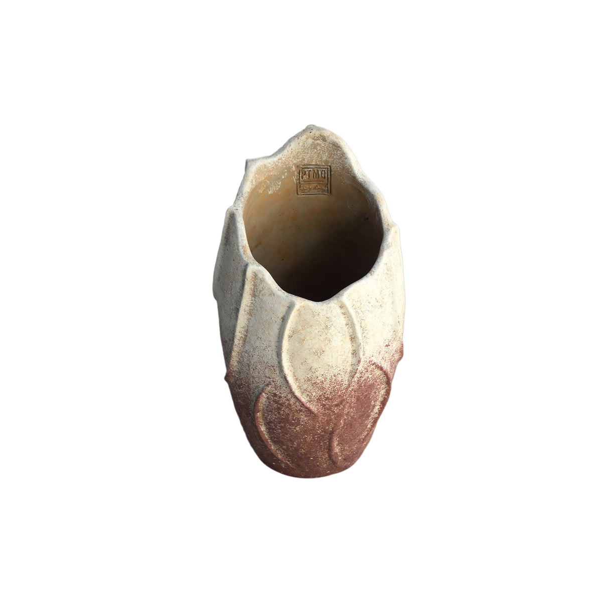 Flower pot - Cement, Wave Pattern, Round Shape, Light Pink Color, S – Ryla | PTMD