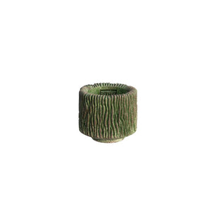 Flowerpot – Round Shape, Stripe Pattern, Moss Green Color, XS – Jacyln | PTMD