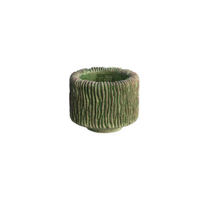 Flowerpot – Round Shape, Stripe Pattern, Moss Green Color, S – Jacyln | PTMD