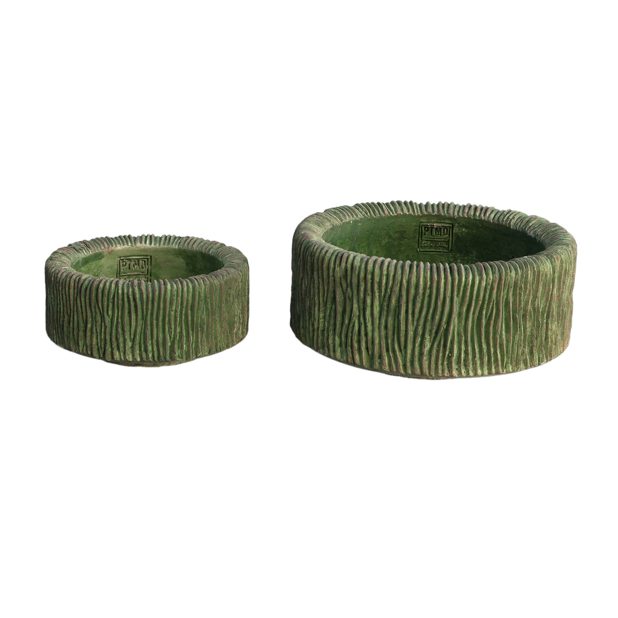 Bowl – Round Shape, Striped Pattern, Moss Green Color, L – Jacyln | PTMD